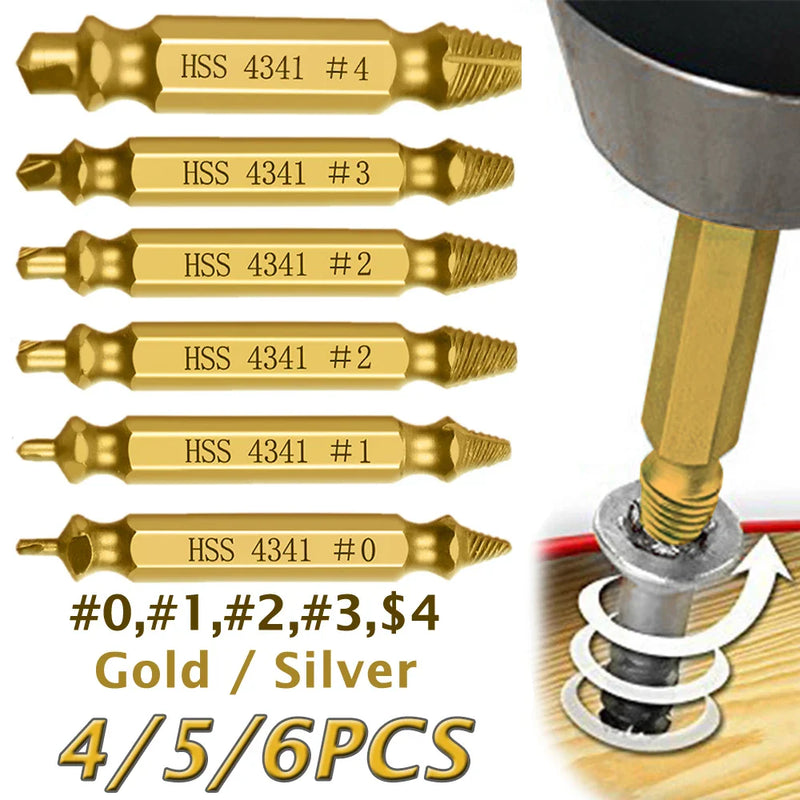 Afralia™ Screw Extractor Set - Broken Bolt Remover Tool Kit