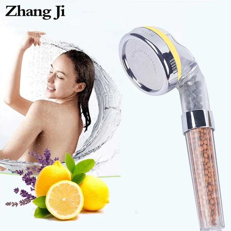 Afralia™ Aroma Shower Head: Vitamin Lemon Lavender Rose Scent High Pressure Water Filtration