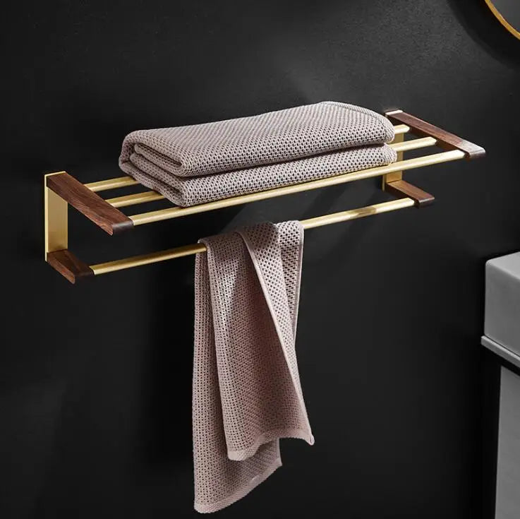 Afralia™ Bathroom Hardware Set: Towel Rack, Slippers Rack, Toilet Paper Rack - Space Aluminum