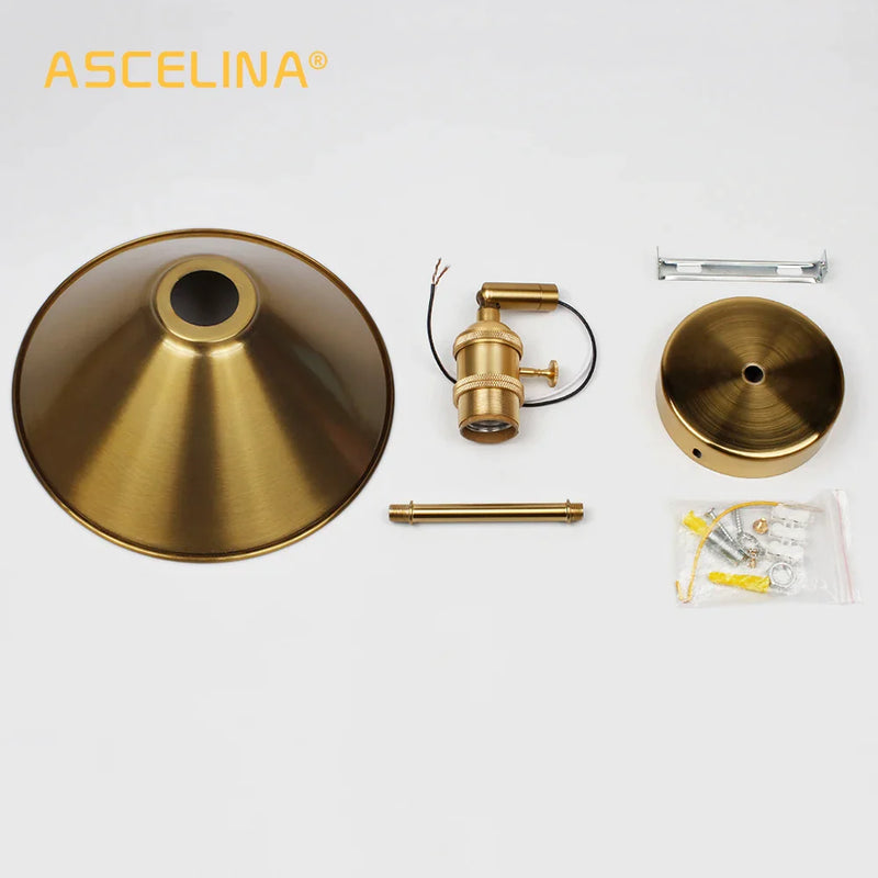 Afralia™ Copper Vintage Wall Lamp Bedroom E27 Wall Sconce Gold Living Room Wall Light