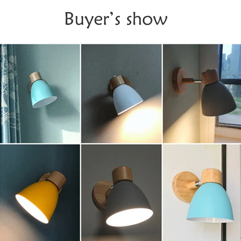 Nordic Macaroon Wall Sconce by Afralia™ - Stylish Bedside Lamp with 6 Color Options
