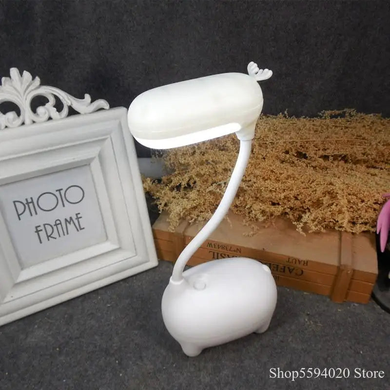 Afralia™ Elk Night Lamp: Cute Animal LED Desk Lamp for Children's Bedroom