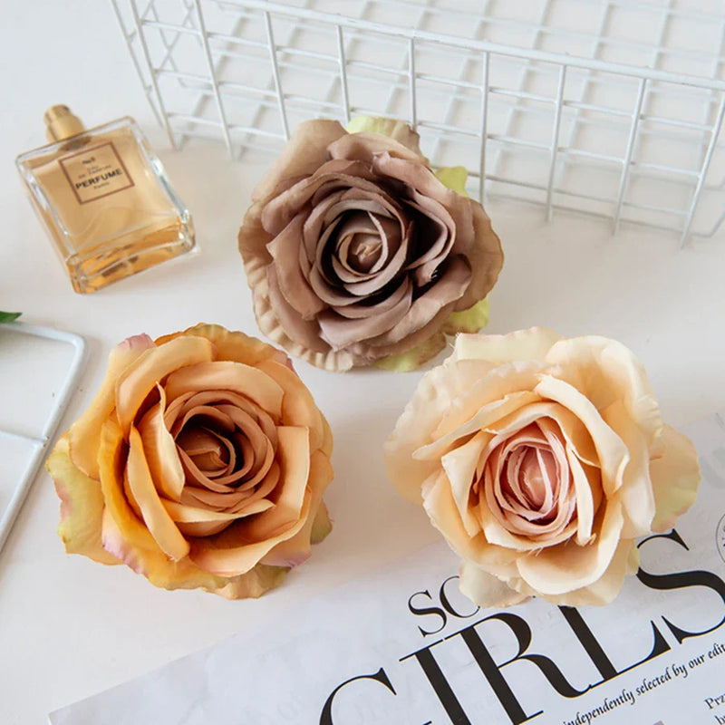 Afralia™ Silk Rose Flowers for Wedding Home Decoration and Scrapbook Bridal Accessories
