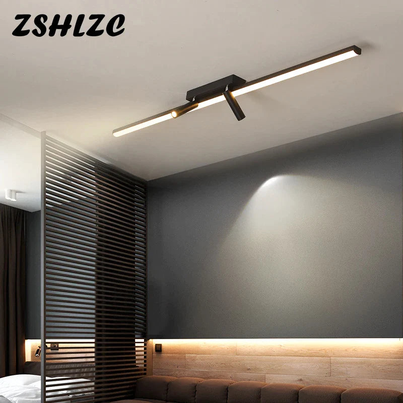 Afralia™ Black Star Ceiling Light for Living Dining Kitchen Bedroom Aisle - 80-120cm