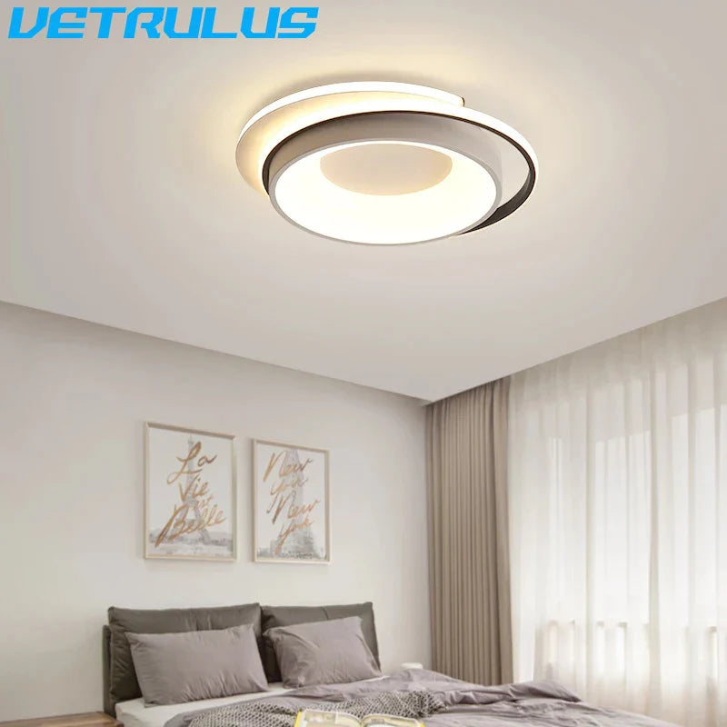 Afralia™ LED Chandelier Light for Living Dining Room, Modern Acrylic Surface Mounted Fixture