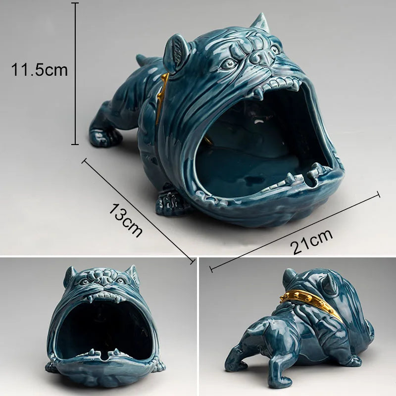 Afralia™ Cartoon Dog Ashtray | Creative Animal Resin Home Decor Gift