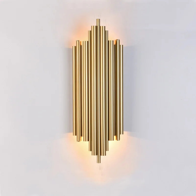 Afralia™ Gold LED Wall Lamp for Living Bedroom Kitchen Indoor Decor