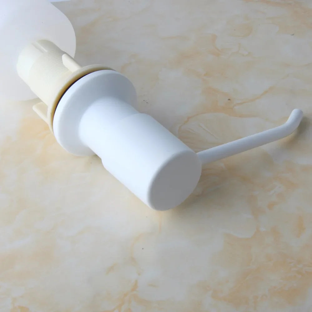 Afralia™ ABS White Soap Dispenser for Kitchen Bathroom Sink, Shampoo, Shower, Lotion - New Liquid