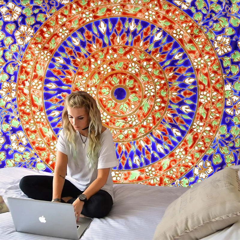 Bohemian Mandala Tapestry Wall Hanging for Travel & Home Decor by Afralia™