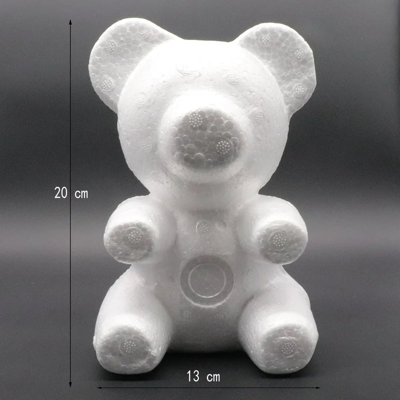 Afralia™ Polystyrene Styrofoam Foam Bear White Craft Balls - DIY Christmas Party Decor & Gifts