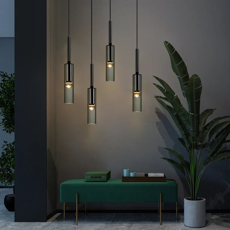 Afralia™ Glass Pendant Light: Nordic Luxury Fixture for Kitchen, Living Room, Bedroom.