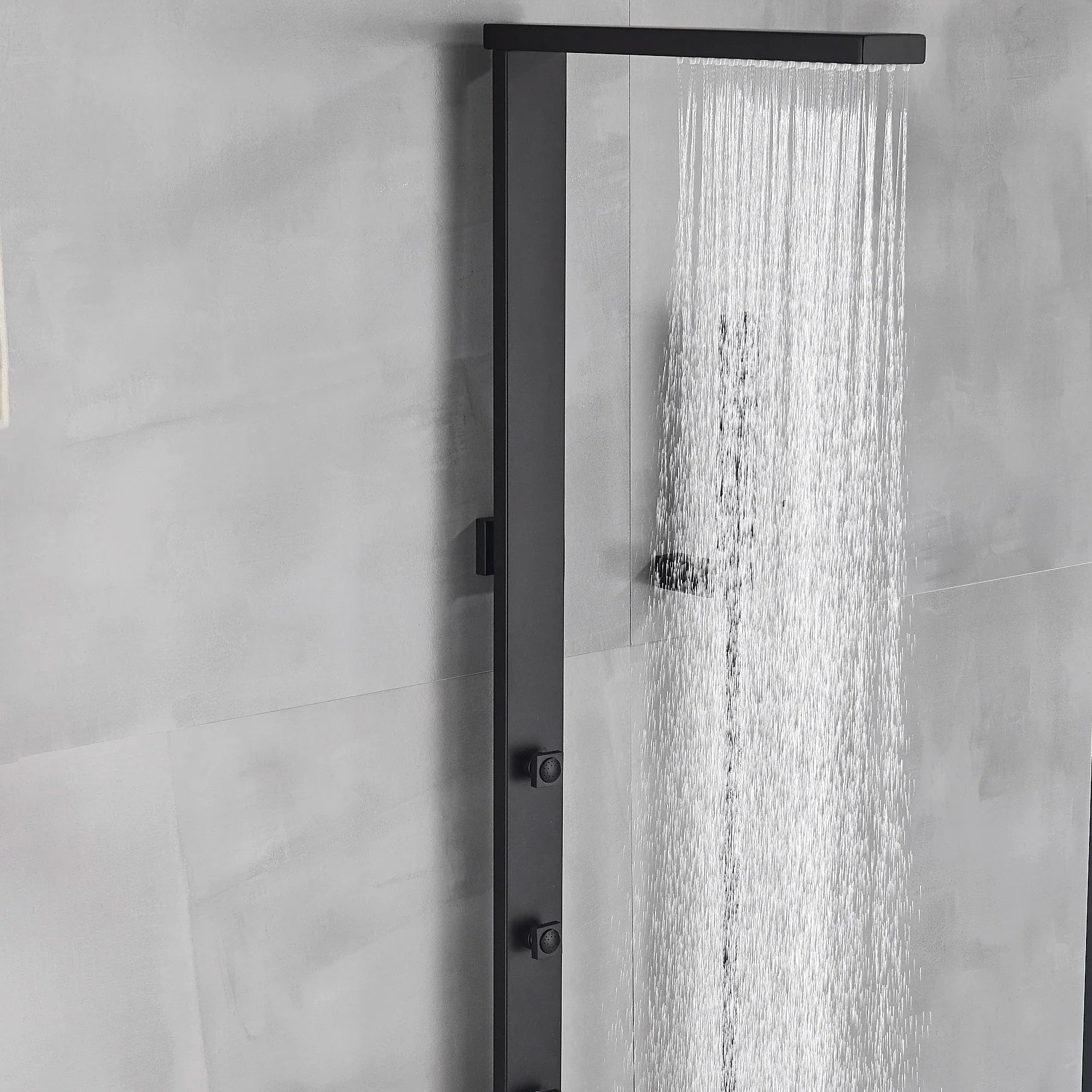 Afralia™ Matte Black Rainfall Shower & Bathtub Faucet Set with Bidet Feature