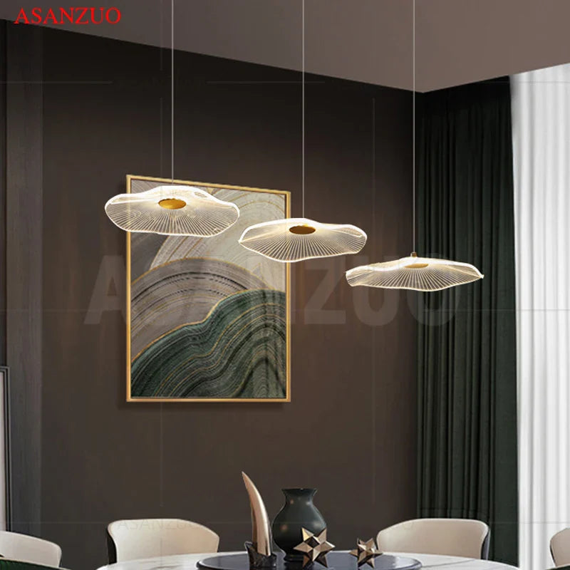 Afralia™ Lotus Leaf Single Pendant Lamp: Modern LED Nordic Art Decor for Various Rooms