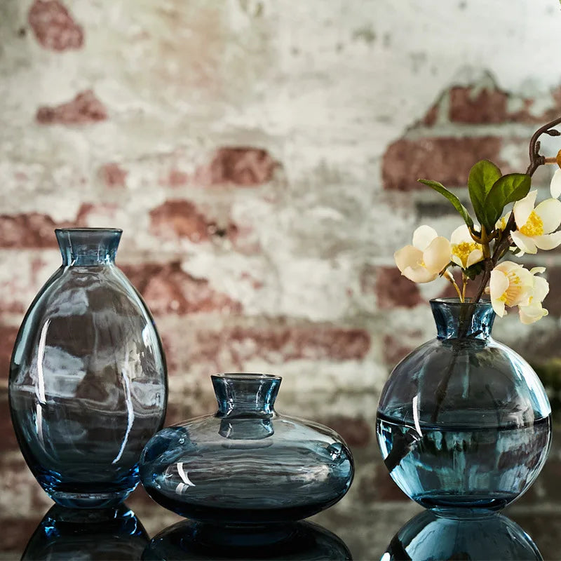 Afralia™ Mini Vase Set: Premium Glass Creative Transparent Decor Bottles for Home and Living Room