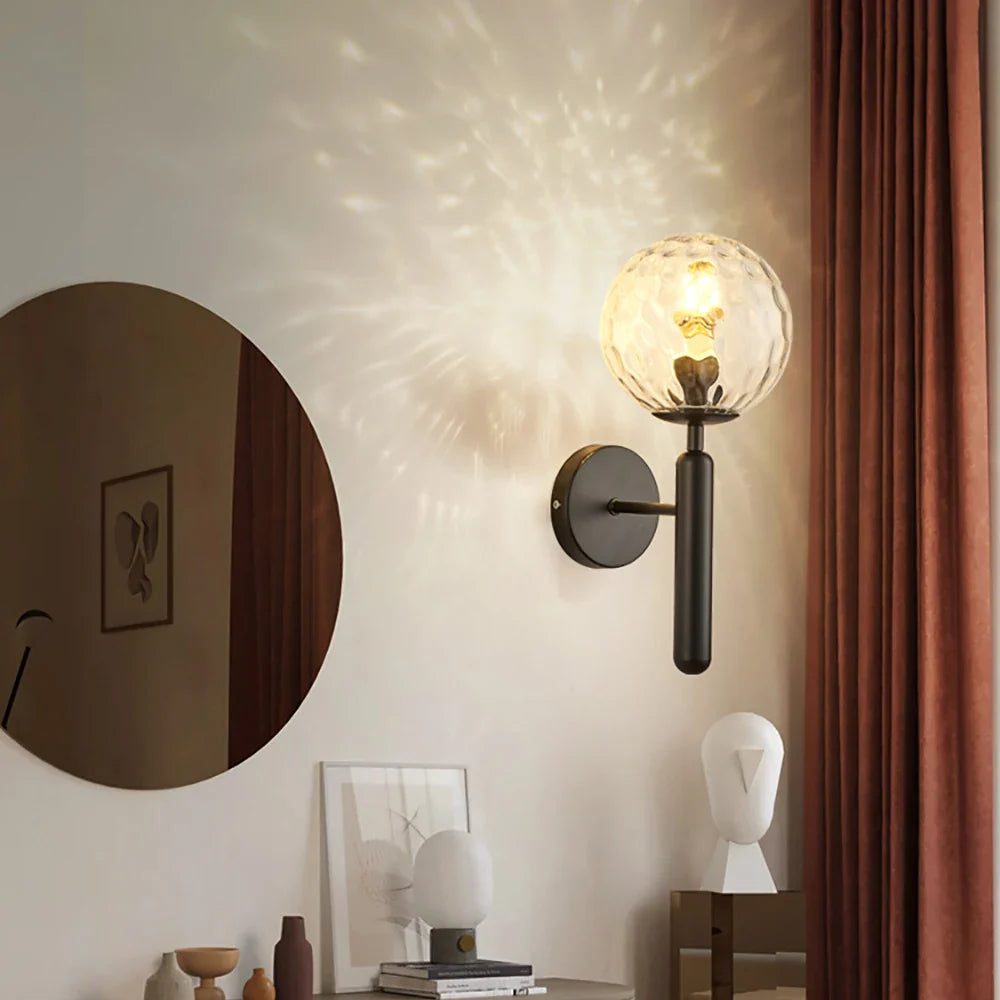 Glass Ball Bedside Wall Lights for Bedroom & Living Room, Afralia™ Modern Wall Lamp