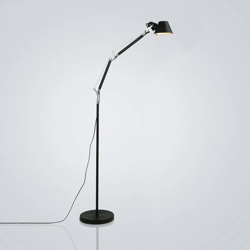 Afralia™ Silver Retro LED Floor Lamp Adjustable Standing Lamp for Bedroom & Living Room