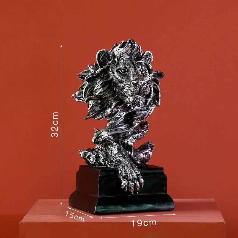 Afralia™ Lion Resin Sculpture Figurine - Abstract Nordic Home Decoration