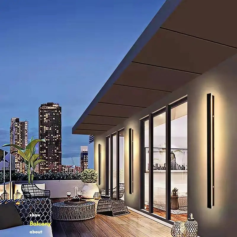 Afralia™ LED Outdoor Wall Light - Waterproof Aluminum Garden Porch Decorative Lighting