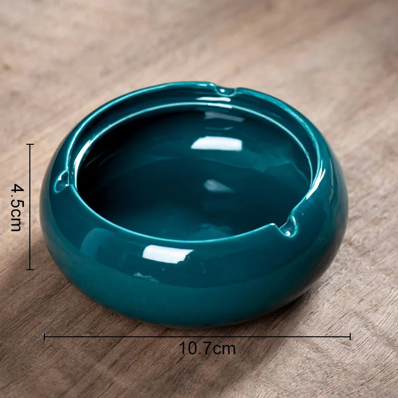 Afralia™ Glazed Porcelain Ashtray: Stylish Desk Decoration & Gift for Boyfriend