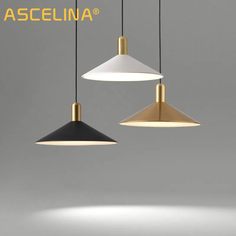 Afralia™ Black Gold LED Pendant Lights for Home Restaurant Loft Bar Industrial Decor