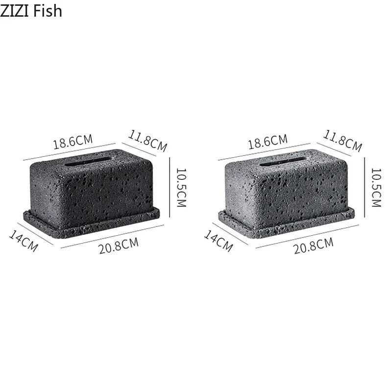 Afralia™ Cement Tissue Box Rack | Modern Kitchen & Restaurant Decor
