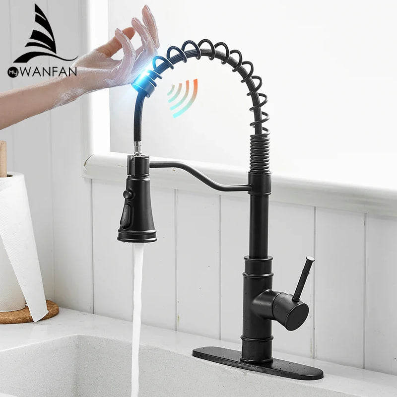 Afralia™ Touch Sensor Kitchen Faucet Rotating Sink Mixer, Smart Water Tap WF-1116