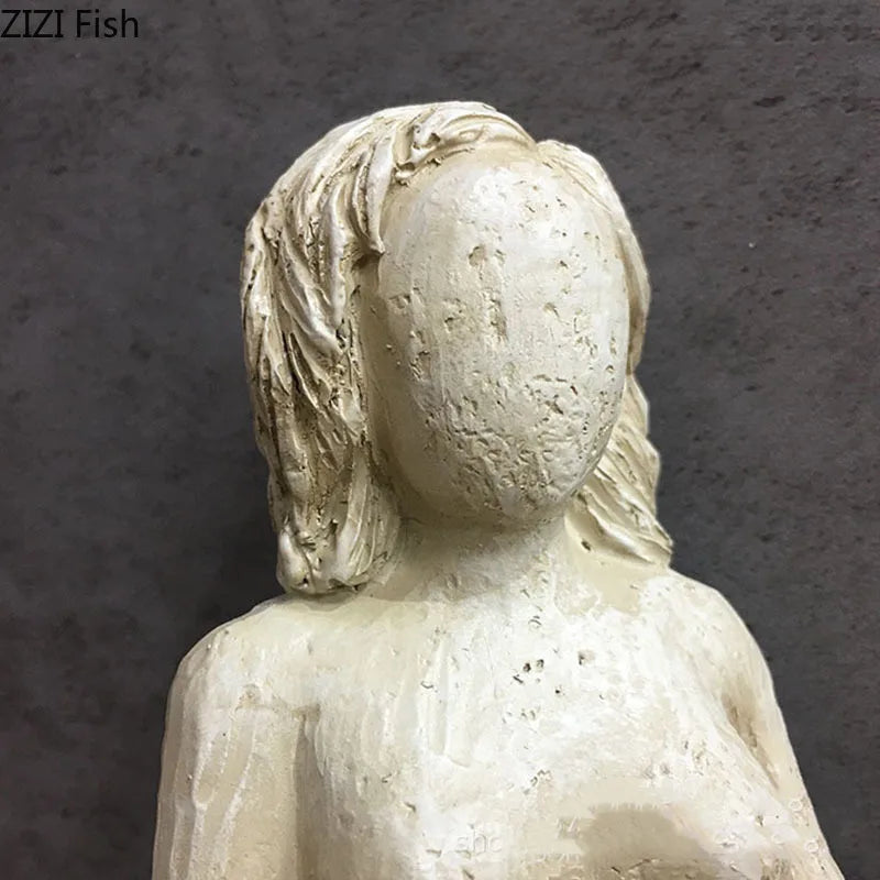 Afralia™ Pregnant Woman Resin Statue Desk Decor Sculpture Figurine Ornaments Statuette