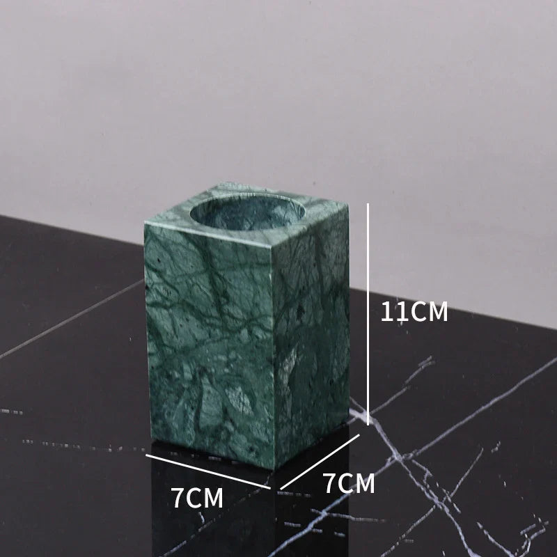 Marble Toothbrush Holder Cup Mug for Family Bathroom by Afralia™