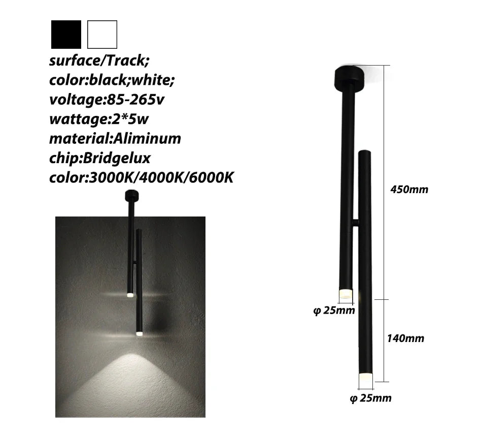 Afralia™ Modern Nordic Pendant Light: 2*5W LED Aluminum Fixture for Kitchen Island, Bar, Hotel
