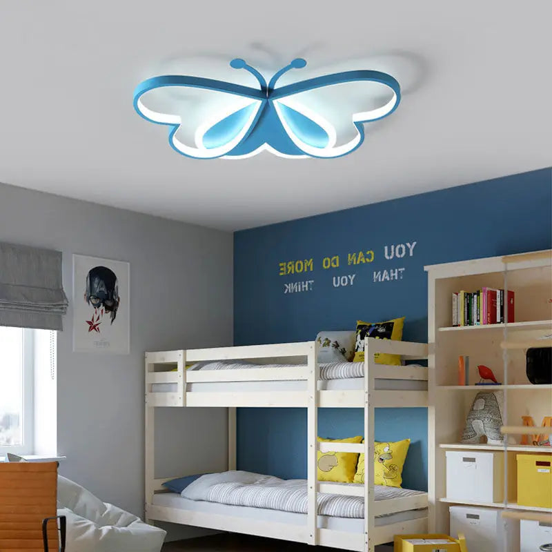 Afralia™ Butterfly LED Ceiling Light for Modern Living Room and Girls Bedroom