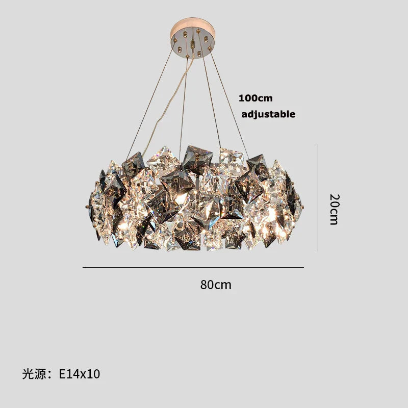 Afralia™ Crystal Dimmable LED Chandelier in Gold and Silver Finishes
