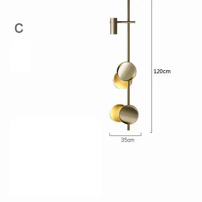 Afralia™ Nordic Chandelier Art Lighting Beauty Salon Creative Cilon Disc Luxury Wall Lamp