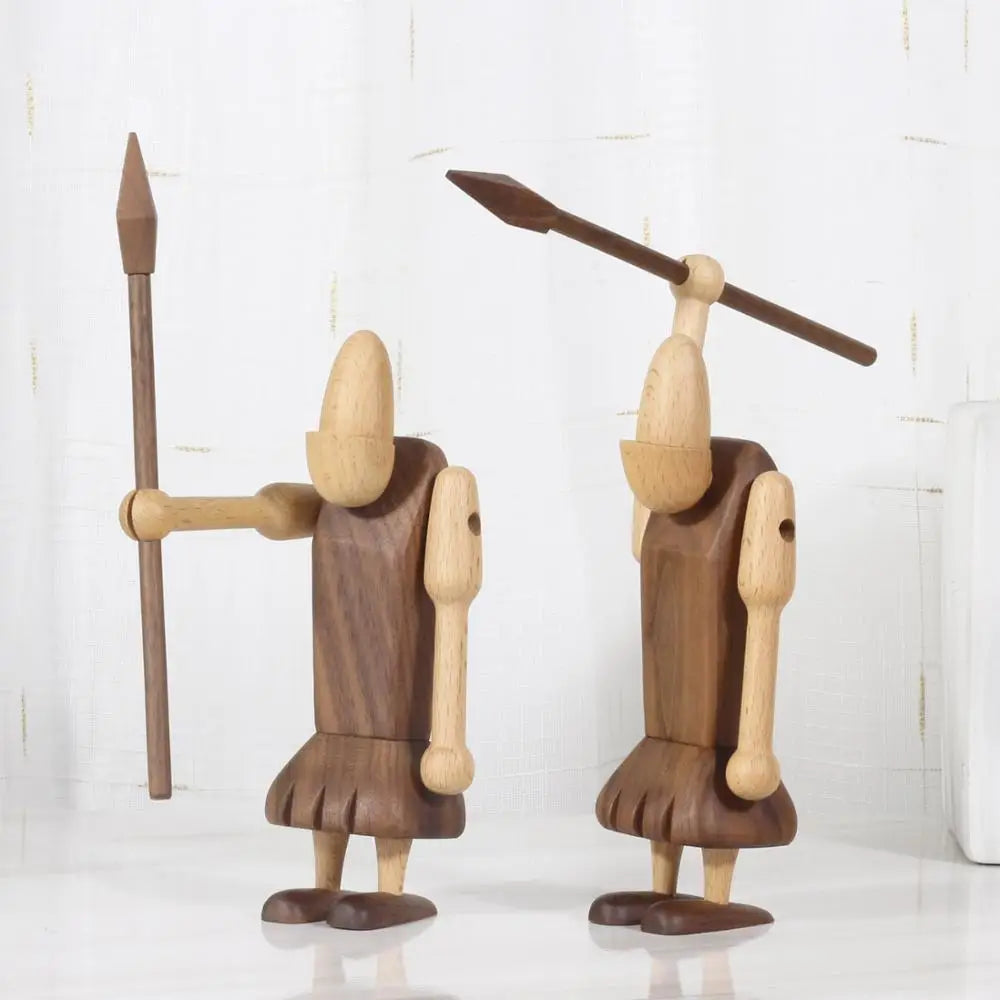 Afralia™ Black Walnut Wood Carving Figurines Nordic Style Room Decor Crafts & Gifts