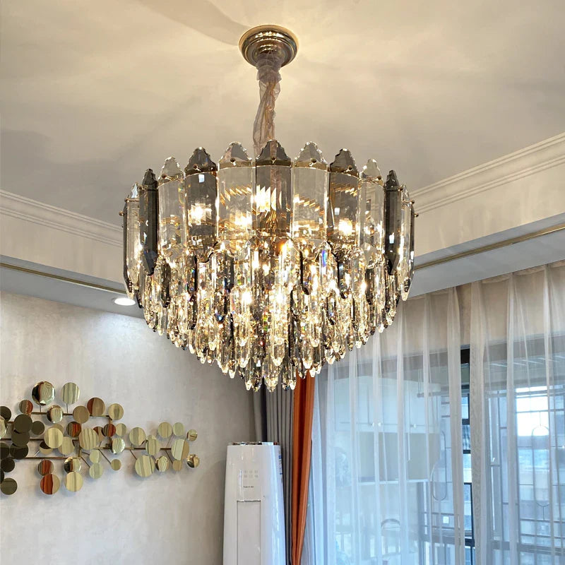 Afralia™ Crystal Chandelier: Post Modern Luxury Living Room Light
