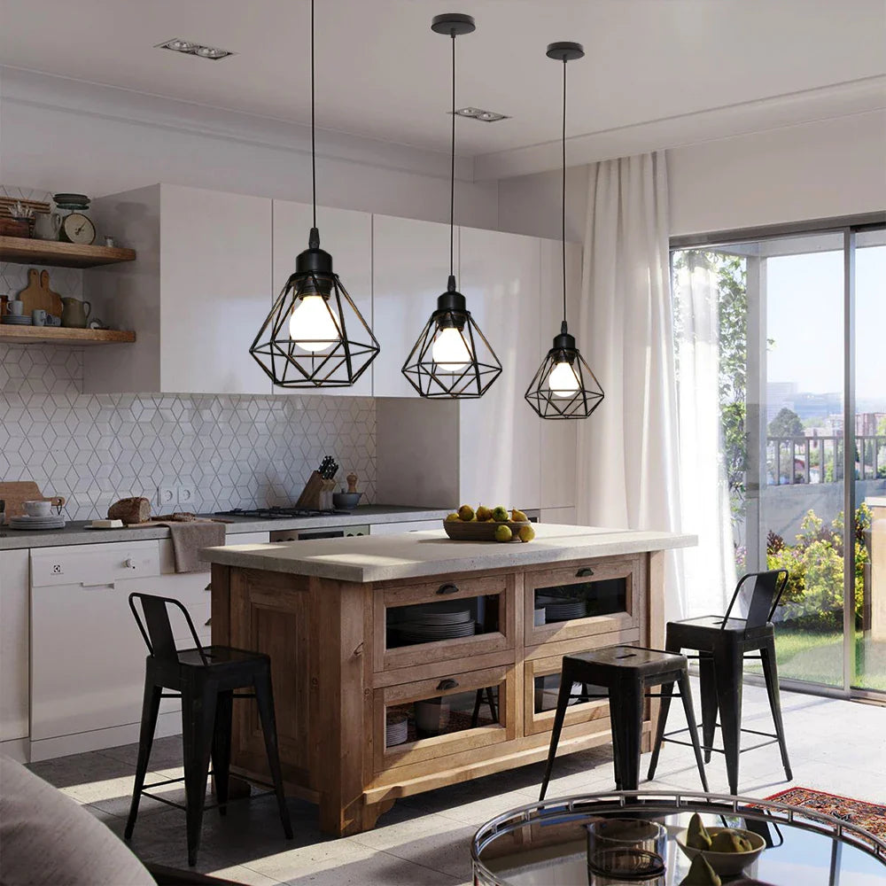 Afralia™ Cage Pendant Light: Modern Nordic Vintage Retro Loft Industrial Metal Hanging Fixture