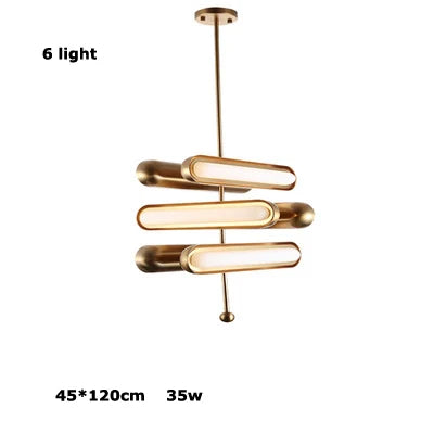 Afralia™ Gold Iron Glass Chandelier for Dinning Room - Art Deco Lighting