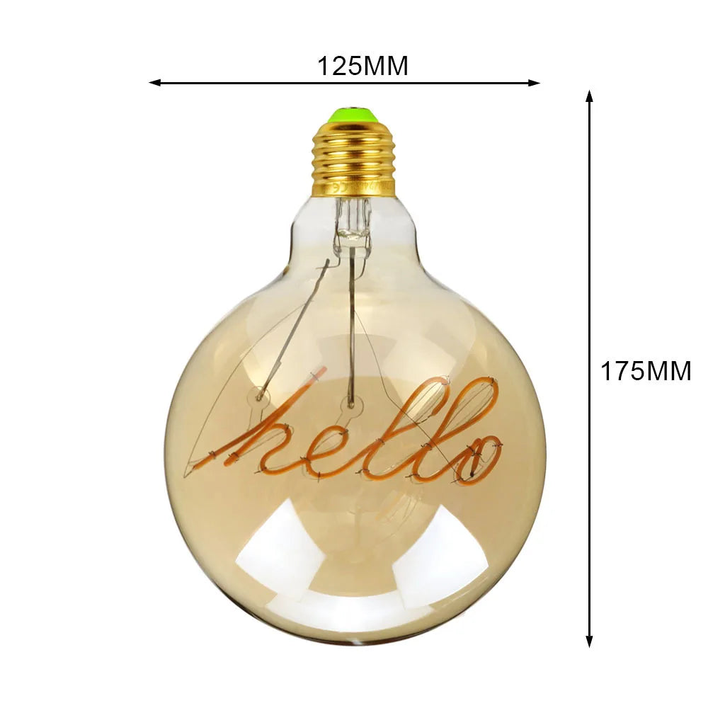 Afralia™ Retro LED Edison Bulb G125 E27 4W 2700K Vintage Lamp Bulb