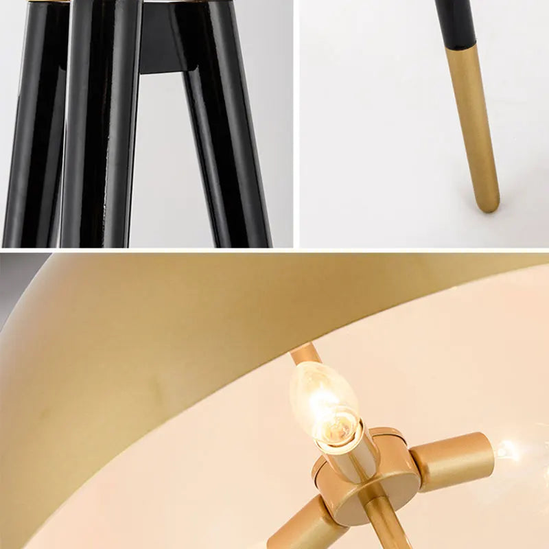 Afralia™ Tripod Mushroom Floor Lamp Vintage Design for Living Room Bedroom Home