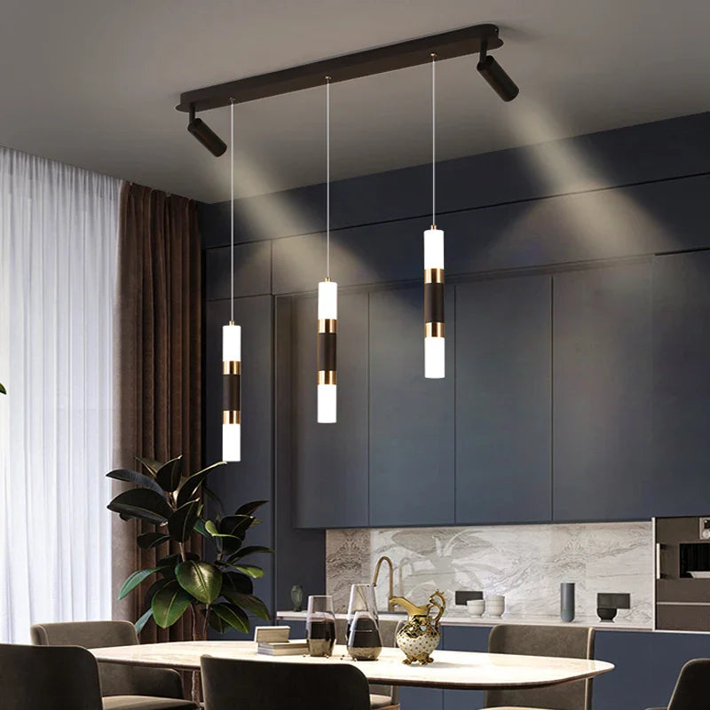 Afralia™ Modern LED Chandelier Spotlight for Dining & Living Room, Dimmable Nordic Chandelier