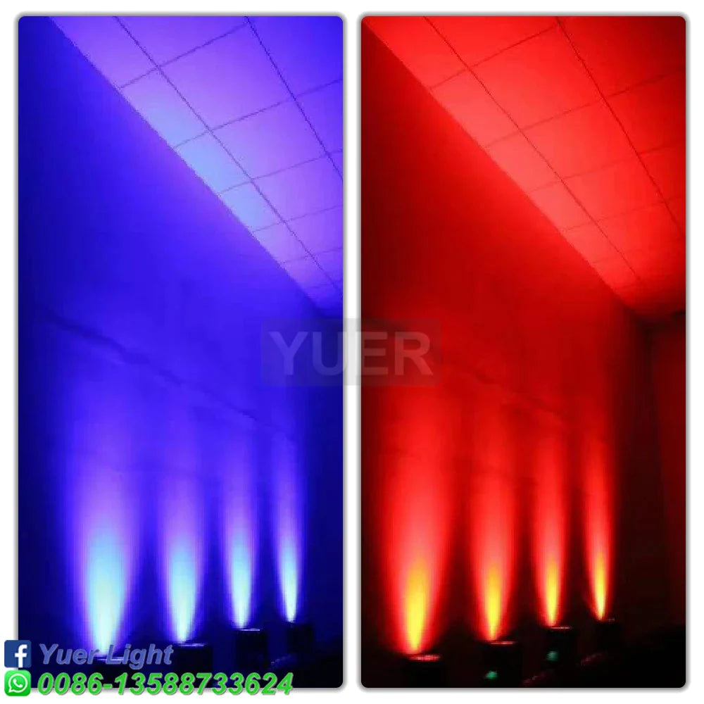 Afralia™ 6IN1 LED Par RGBWA UV Wash Light for DJ Party Stage