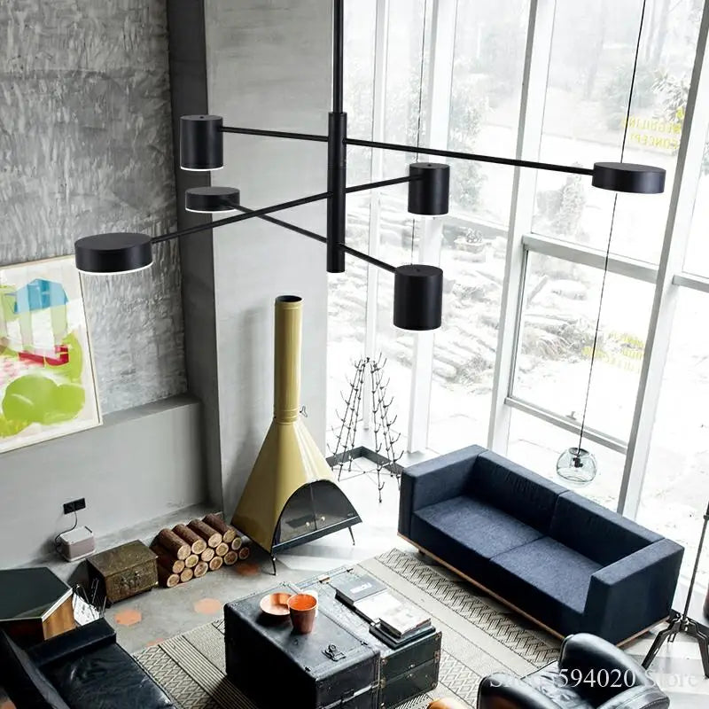Afralia™ Modern LED Chandelier for Home Decor in Gold/Black Finish