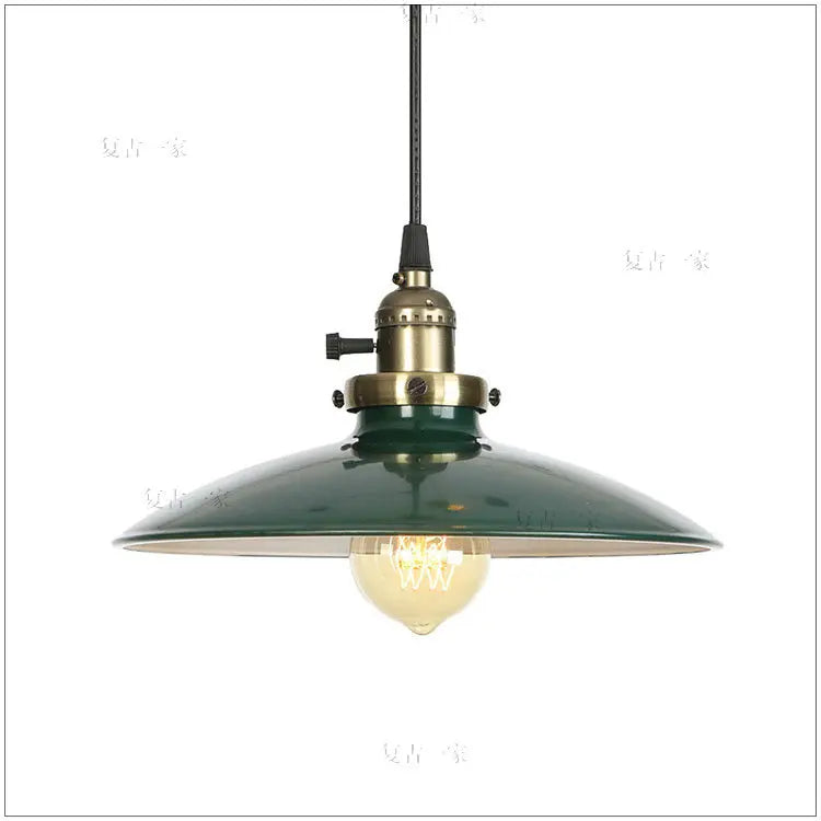 Afralia™ Vintage Industrial Pendant Light with White Metal Plate Shade