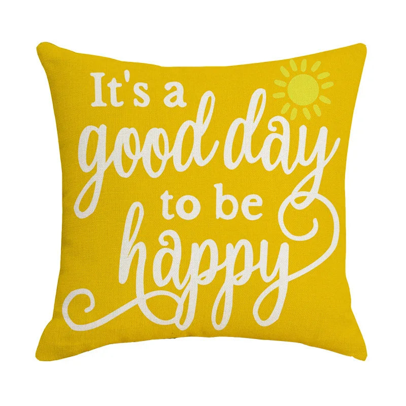 NordicYellow Daisy Stripes Geometric Cushion Cover for Sofa Car Home - Afralia™