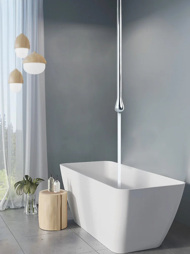 Afralia™ Matt Black Hanging Ceiling Faucet for Bathroom Basin and Bathtub