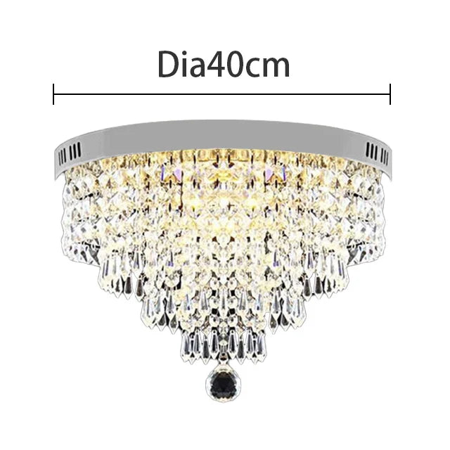 Afralia™ Crystal Chandelier Ceiling Lamp - Entrance Kitchen Chandeliers Fixtures Home Decor