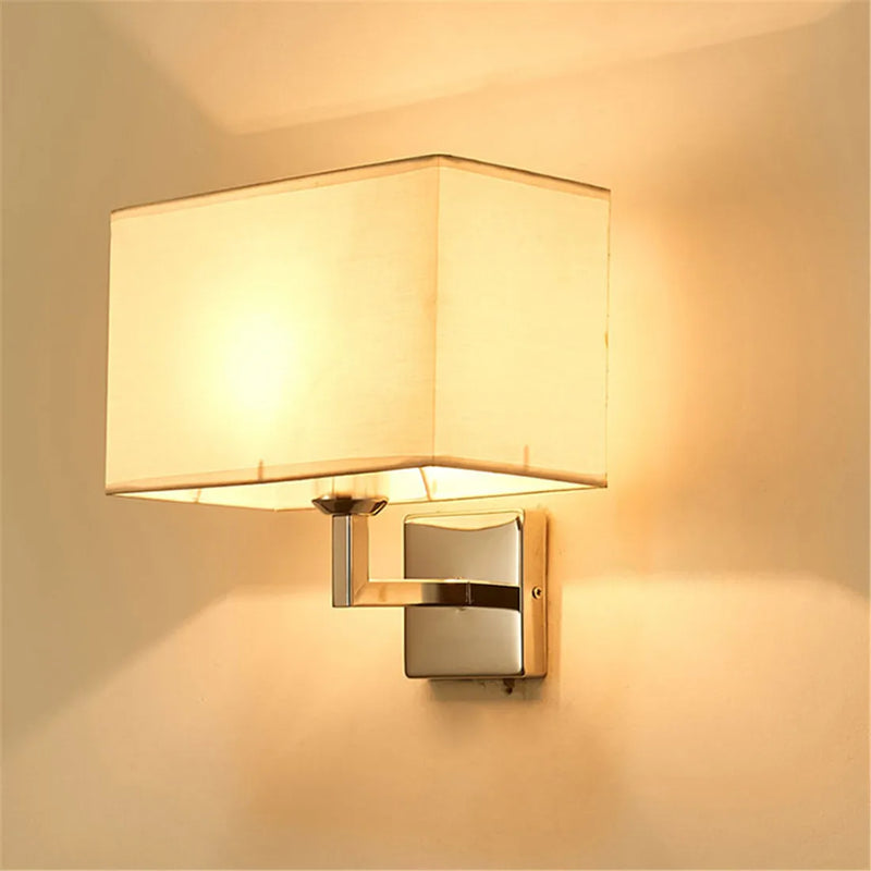 Afralia™ LED Minimalist Wall Lamps with Rectangle Texture Shade for Living Room & Bedroom