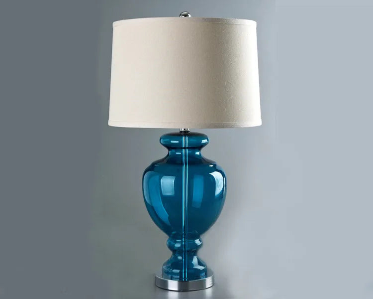 Blue Glass Afralia™ LED Table Lamp for Bedroom Living Room Engineering Lights