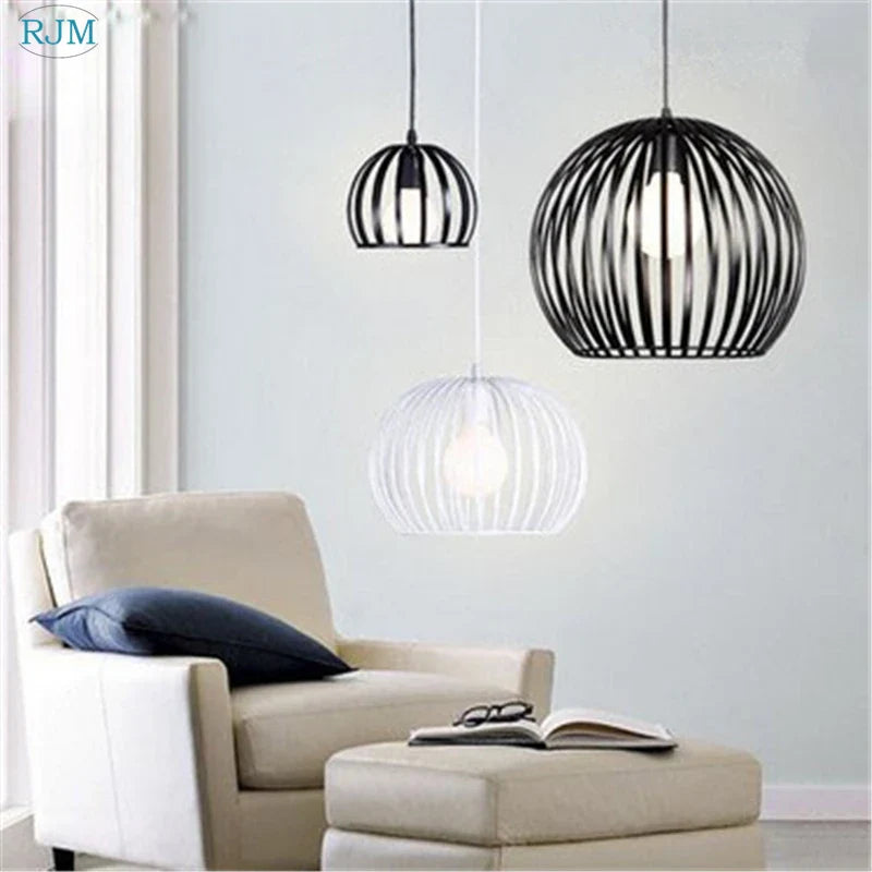 Afralia™ Vintage Industrial Iron Pendant Lights for Restaurant Bar Living Room