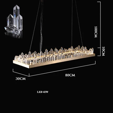 Afralia™ Dimmalbe LED Crystal High Ceiling Chandelier for Living Room