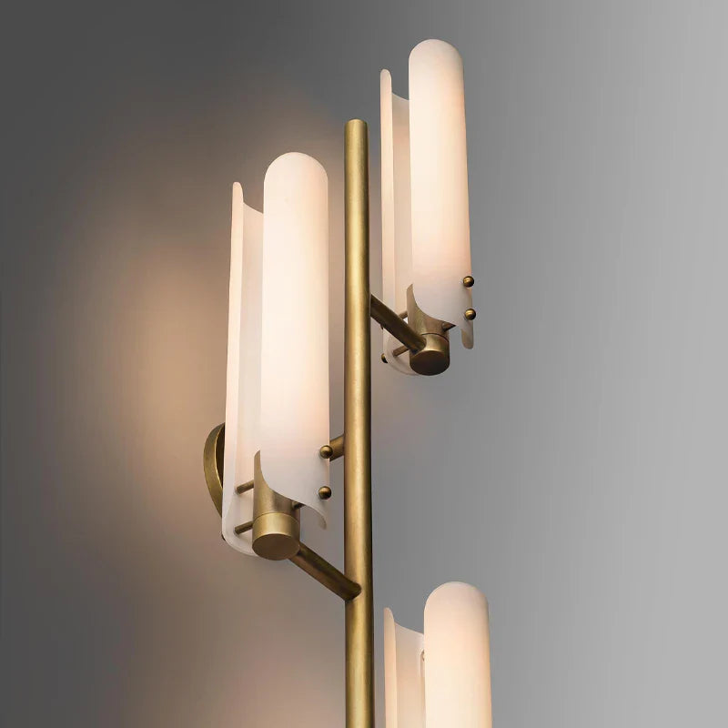 Art Deco Afralia™ LED Wall Sconce Copper Gold White Minimalistic Bedside Light